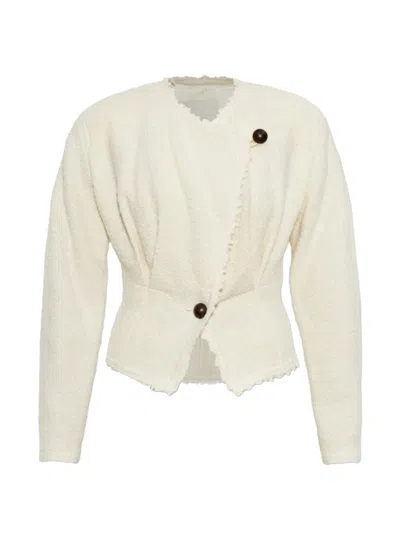 Isabel Marant Suna Wool Blend Jacket In Beige