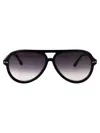Isabel Marant Acetate Aviator Sunglasses In Black