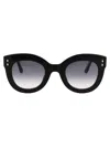 Isabel Marant Oval Frame Sunglasses In Black