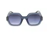Isabel Marant Hexagonal Frame Sunglasses In Blue