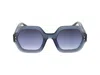 Isabel Marant Hexagonal Frame Sunglasses In Blue
