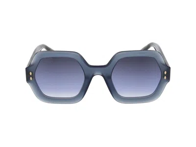 Isabel Marant Hexagonal Frame Sunglasses In Blue