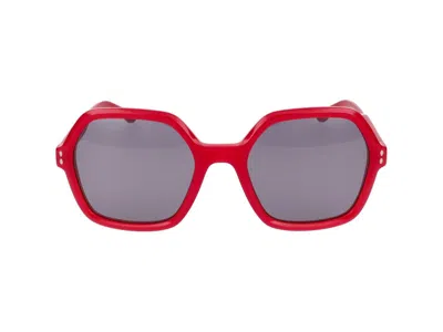 Isabel Marant 55mm Gradient Square Sunglasses In Red