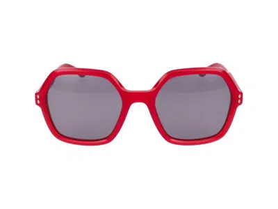 Isabel Marant 55mm Gradient Square Sunglasses In Red