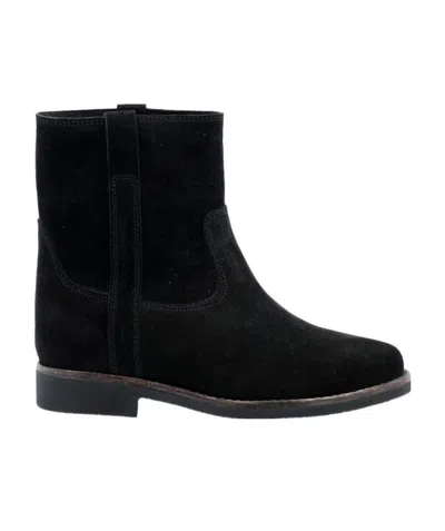 ISABEL MARANT ROUND-TOE ANKLE BOOTS