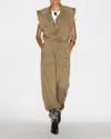 Isabel Marant Suzie Jumpsuit In Khaki 67ki In Brown