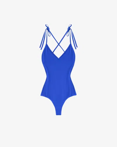 Isabel Marant Swan Swimsuit In Blue