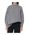 Isabel Marant Alpaca Blend Sweater Asymmetric Hem In Gray