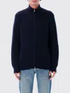 Isabel Marant Zip-up High-neck Knitted Cardigan In Blue