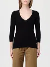 Isabel Marant Black Ribbed Crepe Knit Felicia Top In Multi