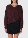 Isabel Marant Burgundy Draped Cosima Sweater In Multi