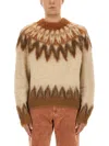 Isabel Marant Nicholas Oversize Fair Isle Mohair Blend Crewneck Sweater In Multi
