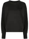 Isabel Marant Embroidered Logo Crew Neck Sweatshirt In 02fk Faded Black