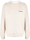 Isabel Marant Embroidered-logo Crew-neck Sweatshirt In 90lb Light Beige