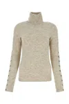 Isabel Marant Melange Sand Nylon Blend Malo Sweater In Beige
