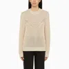 Isabel Marant Recycled Polyester Ecru Crew-neck Jumper In Beige