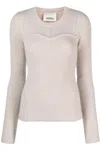 Isabel Marant Brumea Merino Wool-blend Jumper In Beige Chiari E Naturali