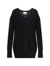 Isabel Marant Larana V-neck Sweater In Black Baby In Black