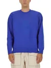 Isabel Marant Logo-jacquard Fine-knit Sweatshirt In Blue