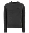 Isabel Marant Logo-detail Crew-neck Sweatshirt In Gray