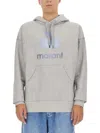 Isabel Marant Marant Relaxed-fit Grey Hoodie With Kangaroo Pocket In Grey