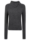 Isabel Marant Zippered Sweater In Grey