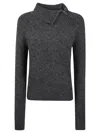 Isabel Marant Zippered Sweater In Grey
