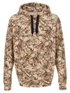 Isabel Marant Hooded Drawstring Sweater Printed Pattern In Multicolor
