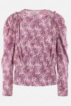 Isabel Marant Graphic-print Silk-blend Blouse In Purple