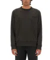 Isabel Marant Marant Relaxed-fit Black Sweatshirt With Subtle Logo In Gray