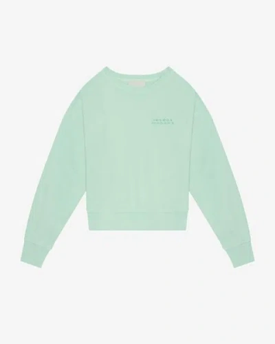 Isabel Marant Sweatshirt Houston Mit Logo In Sea Green