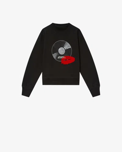 Isabel Marant Mylan Graphic-print Sweatshirt In Black