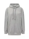 Isabel Marant Long-sleeved Hooded Sweater In Grey