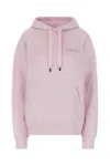 Isabel Marant Oversize Cotton Blend Sweatshirt With Drawstring Hood In 40lk