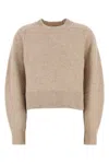 Isabel Marant Sand Wool Blend Leandra Sweatshirt In Beige O Tan