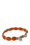 Isabel Marant Sweets Chain Bracelet In Orange-silver In Orange,beige