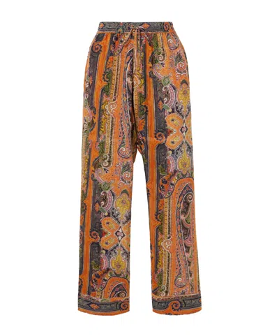 Isabel Marant Sydna Printed Silk-voile Wide-leg Pants In Multi