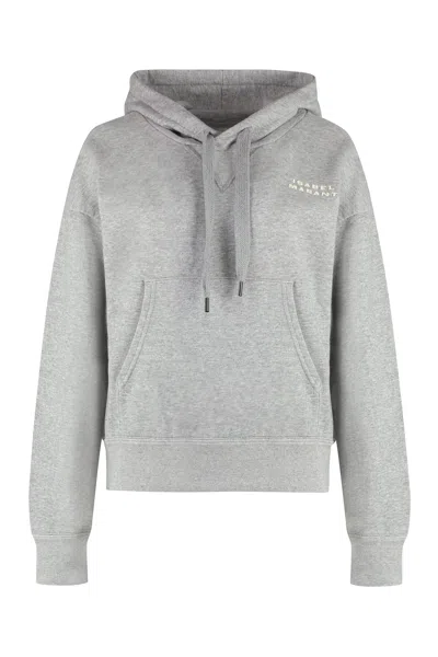 Isabel Marant Sylla Cotton Hoodie In Gray
