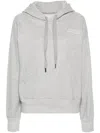 Isabel Marant Sylla Embroidered-logo Hoodie In Grey