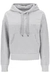 Isabel Marant Sylla Logo Embroidered Drawstring Hoodie In Gray
