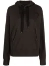 Isabel Marant Relaxed Fit Black Hoodie With Drawstring In Black