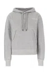 Isabel Marant Sylla Logo Embroidered Drawstring Hoodie In Grey
