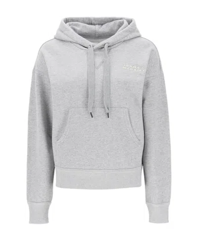 ISABEL MARANT ISABEL MARANT SYLLA LOGO EMBROIDERED DRAWSTRING HOODIE