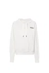 Isabel Marant Relaxed-fit Heathered Hoodie With Subtle Logo In Neutral