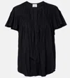 Isabel Marant Synda Gathered Top In Animal Print