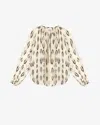 Isabel Marant Syra Blouse In Black And Ecru