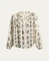 Isabel Marant Syra Blouse In Ecrublack