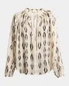 Isabel Marant Syra Blouse In Ecrublack