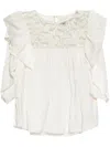 Isabel Marant Syrane Lace-trimmed Ruffled Top In White