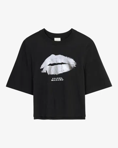 Isabel Marant T-shirt Ben In Black And Silver